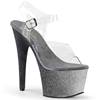 Pleaser - ADORE708OMBRE Sandale à bride à la cheville, Pole dance chaussures - Chaussures de pole dance - Gris/Noir Product image